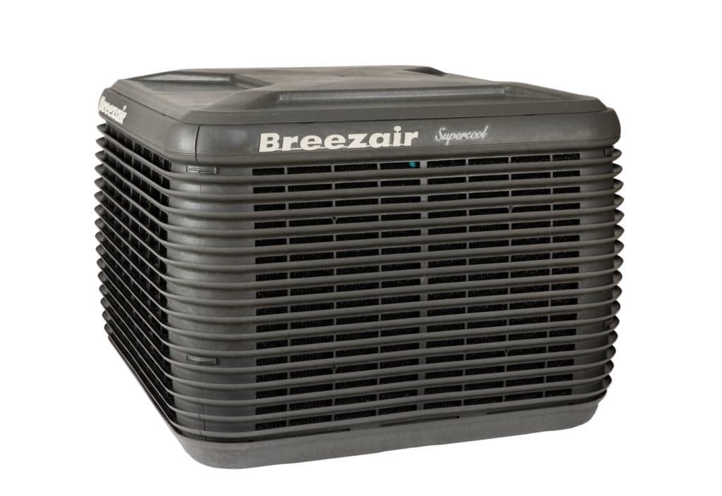 Vista frontal de un ventilador TBS-580, mostrando su diseño robusto y compacto ideal para aplicaciones industriales.