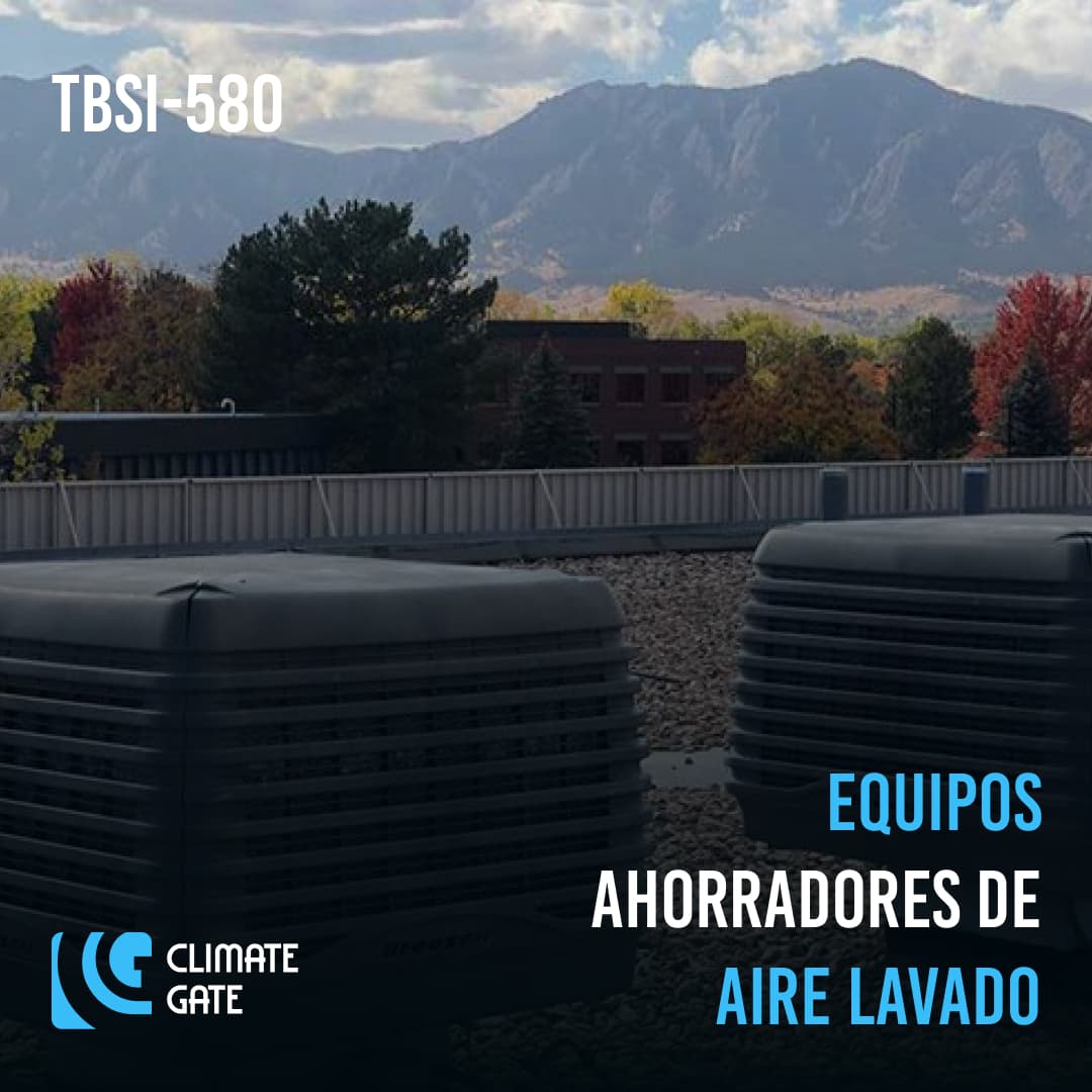 Equipo TBSI-580 instalado en un entorno al aire libre, ideal para el lavado de aire en diferentes aplicaciones industriales.