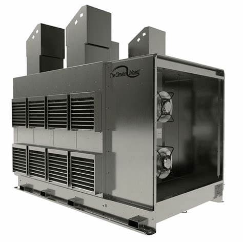 Unidad CW80 IEC de gran capacidad, destacando su robustez y diseño especializado para ambientes industriales, disponible en Climate Gate.
